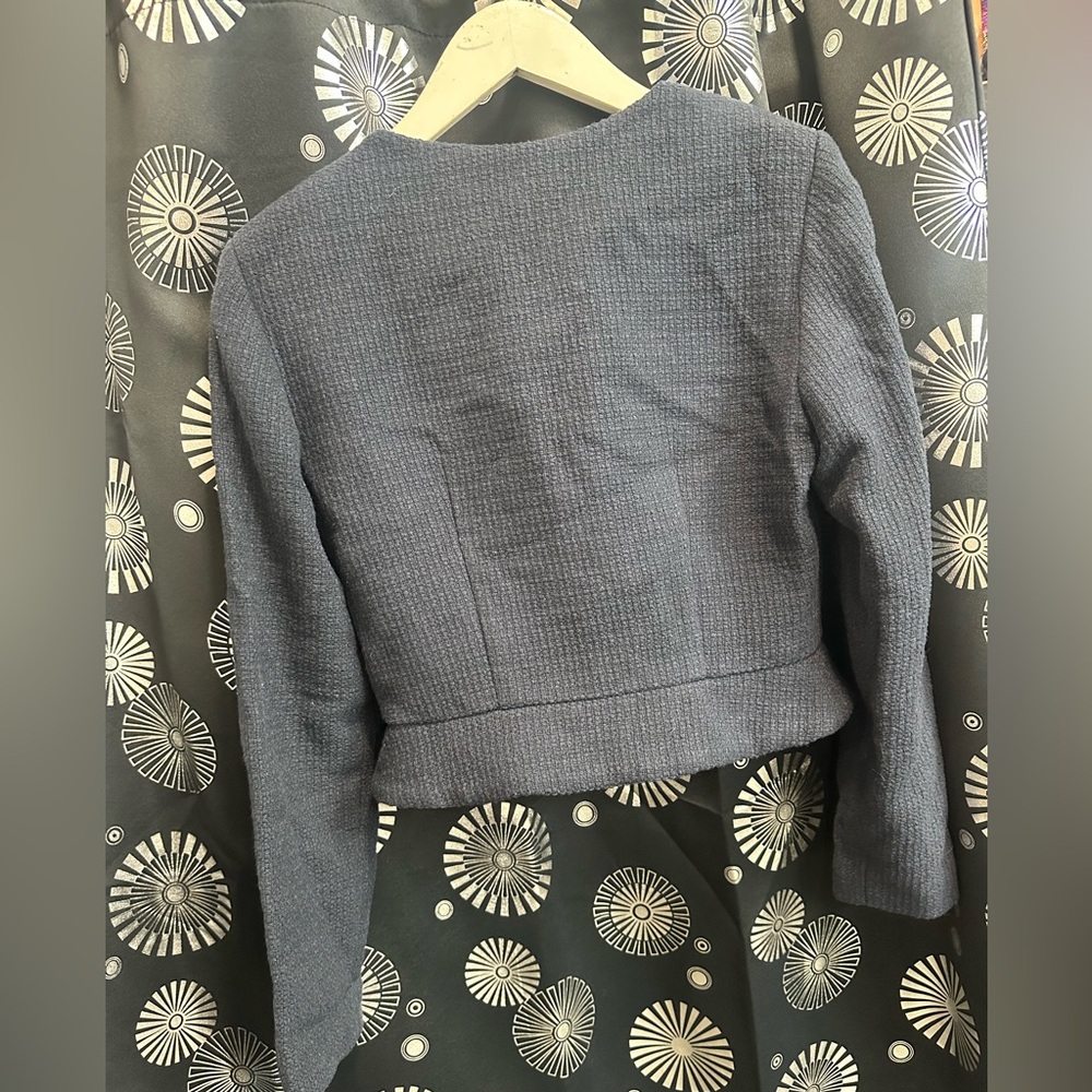 Gaala  Paris Milana Cotton Tweed Two Piece. New size 36 set . Color Navy Blue - Picture 4 of 16